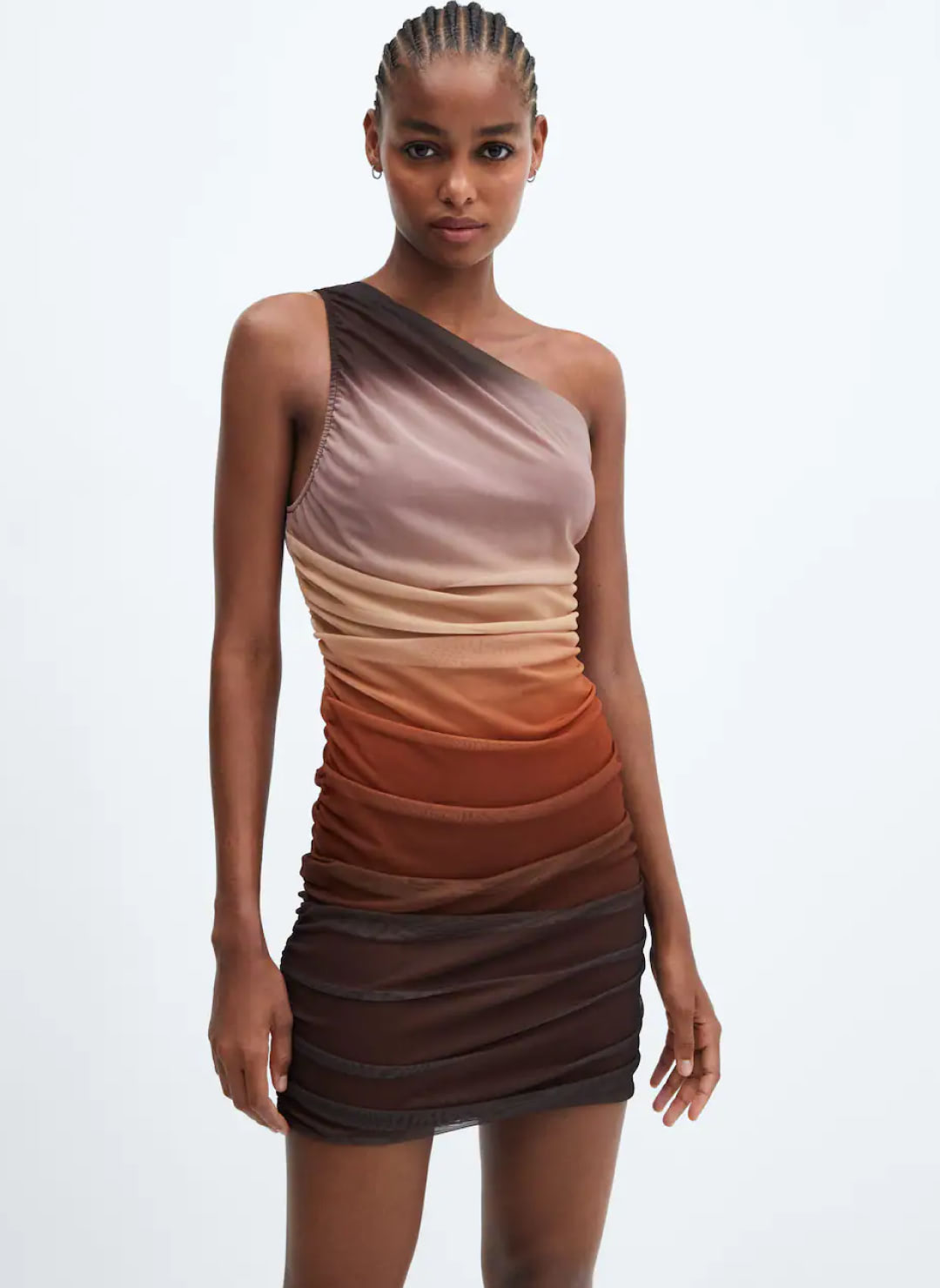 Gradient draped dress