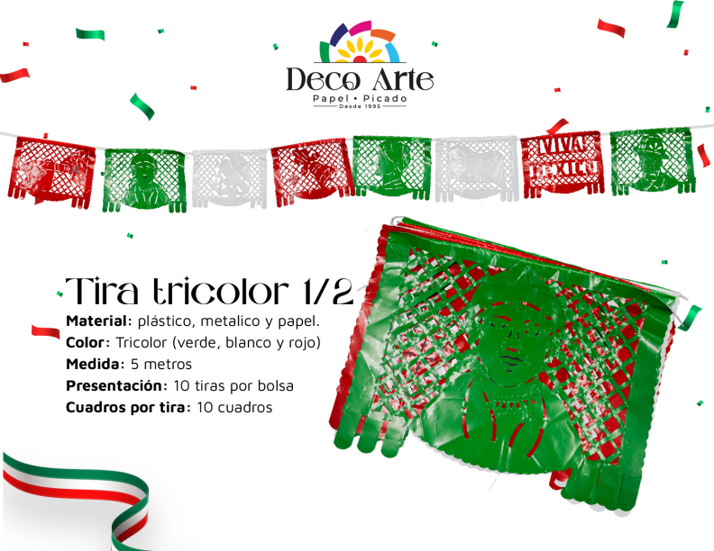 Tira Tricolor 1/2