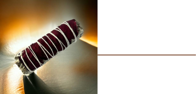 White sage with Cinnamon and Roses