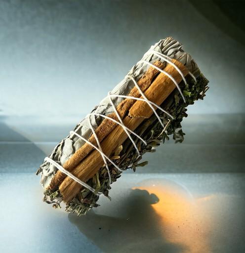 White sage with Cinnamon and Rue