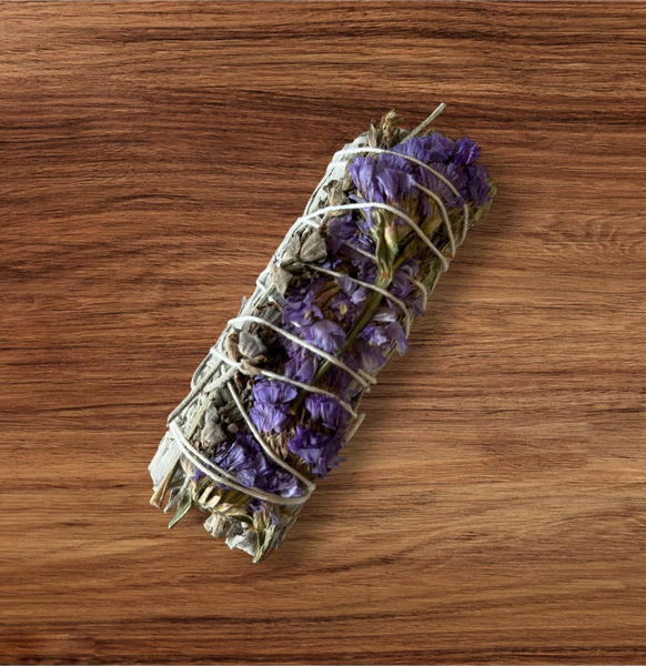 White sage with Lavender and Purple Sinuata