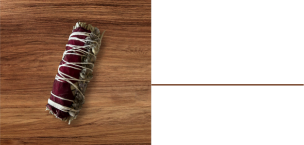 White sage with Lavender and Red Roses