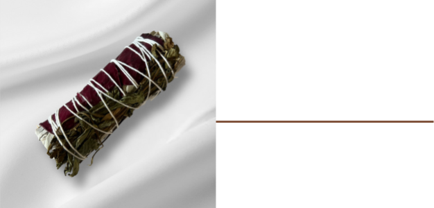 White sage with Mint and Red Roses