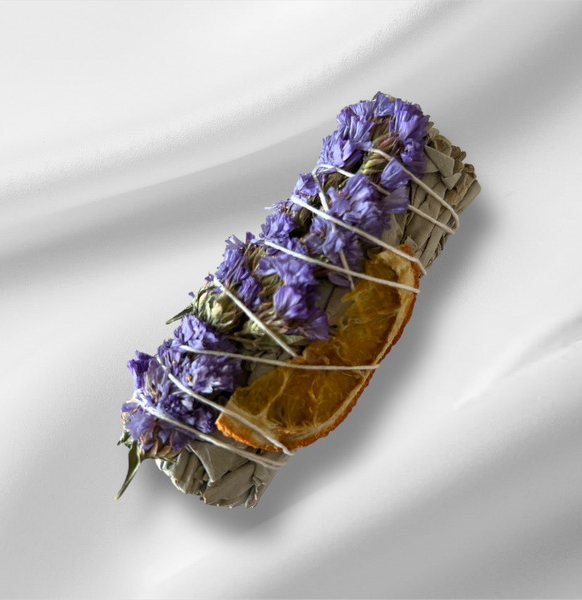 White sage with Orange and Purple Sinuata