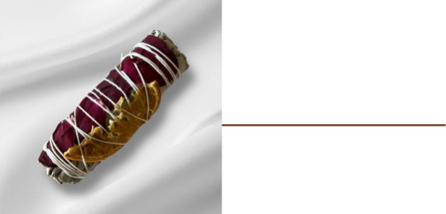 White sage with Orange and Red Roses