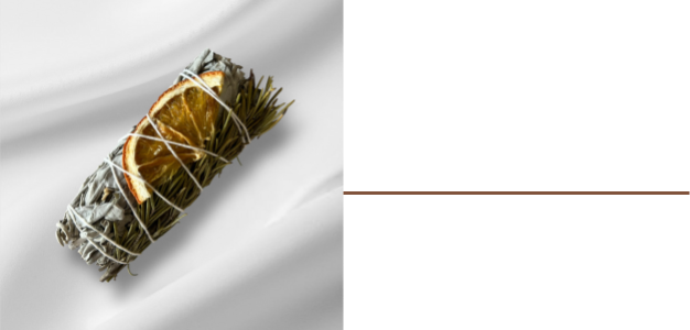 White sage with Orange and Rosemary