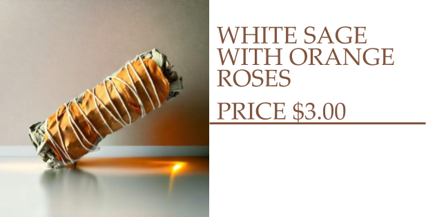 White sage with Orange Roses